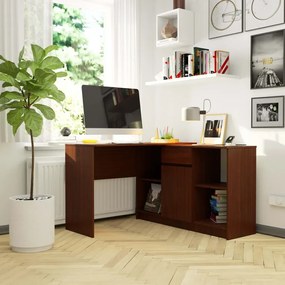 Klasyczne Biurko Z Szafką I Półkami Wenge C5-W03