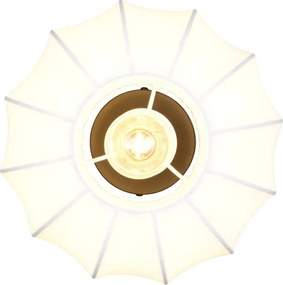Biała metalowa lampa sufitowa z tekstylnym kloszem ø 25 cm Madleine – Reality