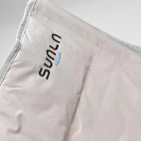 Składany leżak, beżowy, z przenośną torbą