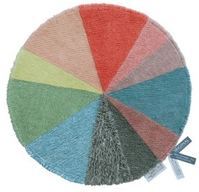 Wełniany dywan dziecięcy tkany ręcznie odpowiedni do prania ø120 cm Pie Chart – Lorena Canals