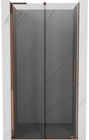 Mexen Velar L drzwi prysznicowe rozsuwane 90 cm, grafit, różowe złoto - 871-090-003-41-60