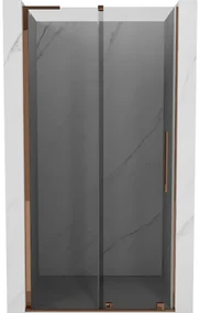 Mexen Velar L drzwi prysznicowe rozsuwane 90 cm, grafit, różowe złoto - 871-090-003-41-60