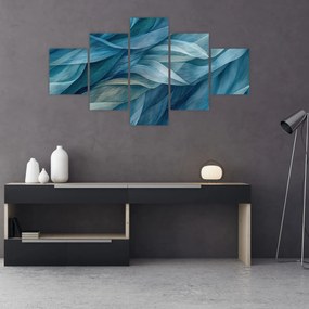 Obraz - Niebieskie i białe fale (125x70 cm)