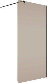 Ścianka prysznicowa WALK IN FIX brązowa 8 mm MOLIS NATURE Brown Round MASSI I Różne rozmiary : Kolor profili kabiny - złoty, Szerokość ścianki - 80 cm, Typ montażu - WALK in FIX (Do ściany)