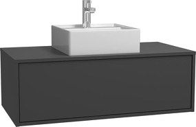 Szafka łazienkowa wisząca antracytowa z pojedynczą umywalką - 94 cm - TEANA II