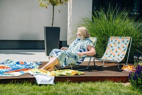 Zestaw 2 szt. składanych leżaków plażowych SAND PINEAPPLE, kolorowe