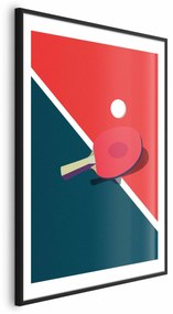 Plakat Tenis stołowy 40x60 cm z ramą czarną z marginesem ARTGEIST B