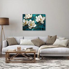 Obraz na szkle - Witraż z magnolią (70x50 cm)
