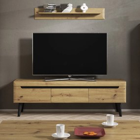 Szafka RTV NORDICO - Dąb artisan / 160 cm