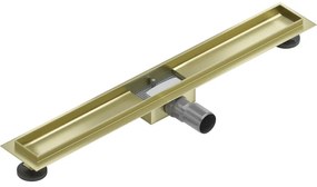 Mexen Flat korpus do odpływu liniowego 80 cm, złoty szczotkowany - 1A15080