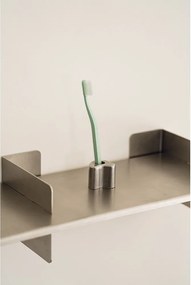 Metalowy uchwyt na szczoteczki do zębów w kolorze srebra Mis – noo.ma