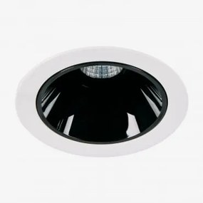 Downlight Led Wpuszczany Z Okrągłą Ramką Ø7 Cm Do Użytku Zewnętrznego, Wykonany Z Aluminium Luisiana Biały - Czarny & 6 W & 38º & Białe Zimne Światło