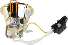 Zestaw 6 nowoczesnych reflektorów wpuszczanych w kolorze złotym - Dept