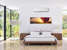 Obraz drzewa w kształcie serca (170x50 cm)