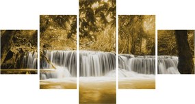 Obraz - Wodospad, vintage (125x70 cm)