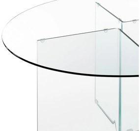 Szklany okrągły stół ø 50 cm Kaya – Tomasucci