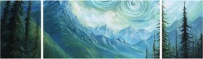 Obraz - Krajobraz z nutą Van Gogha (170x50 cm)
