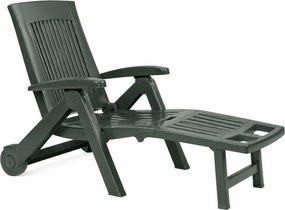 Leżak ogrodowy ZIRCONE, 72×195×101 cm, ciemnozielony I.P.A.E-Progarden