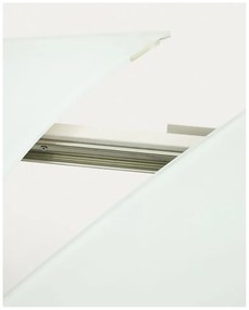 Biały rozkładany stół ze szklanym blatem 100x130 cm Yodalia – Kave Home