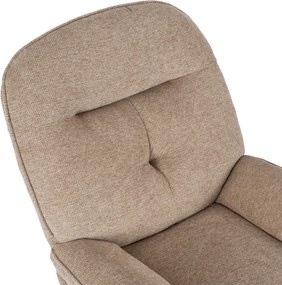 Fotel Wypoczynkowy Obrotowy MESA do Salonu Beżowy Nowoczesny