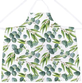 Zielony bawełniany fartuch Butter Kings Floating Eucalyptus