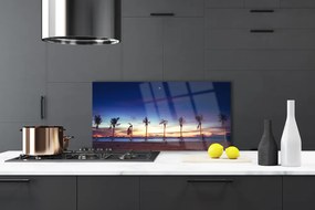 Panel Szklany do Kuchni Egzotyczny Raj Pod Palmą