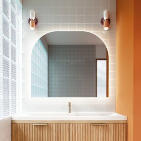 Lustro portalowe z podświetleniem ARCH Pure LED | Różne rozmiary | Różne kolory : Kolor tafli szkła - Srebrny, Rozmiar - 80 x 67 cm