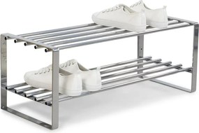 Metalowa szafka na buty w kolorze srebra 70x29x27 cm Rex – Spinder Design
