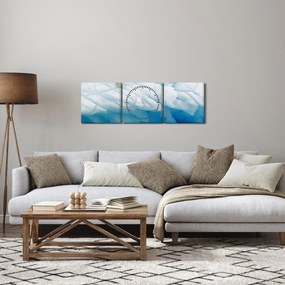 Obraz - Niedźwiedź polarny (z zegarem) (90x30 cm)