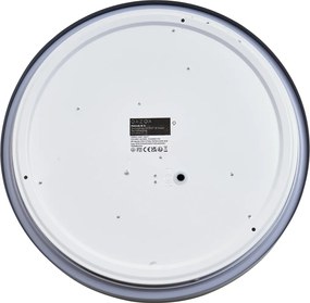 Nowoczesna lampa sufitowa szara z białym wykończeniem 38 cm z LED z funkcją ściemniania RGB - Kanton