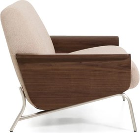 Jasnobrązowa sofa z tkaniny szenilowej 165 cm Amsen – Kave Home