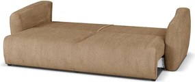 DALLAS – sofa 3-osobowa z funkcją spania 140x196 cm, tkanina Raven 34 jasno brązowa