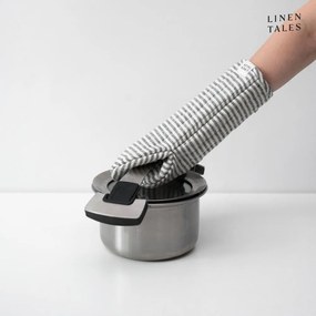 Lniana rękawica kuchenna Thin Black Stripes – Linen Tales