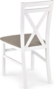 Drewniane krzesło z tapicerowanym siedziskiem Dariusz biały