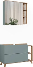 Zestaw mebli łazienkowych sonoma/niebieski 100x35x65 karen