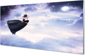 Szkło do Kuchni na Ścianę Wróżka na tle Nocnego Nieba