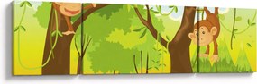 Obraz - Małpy (170x50 cm)