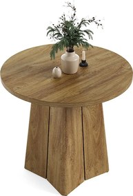 Okrągły stół jadalny dla 4 osób, 80 cm, stół kuchenny w stylu rustykalnym z solidną podstawą