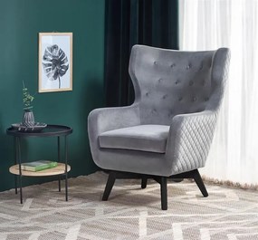 Fotel MARVEL VELVET szary HALMAR