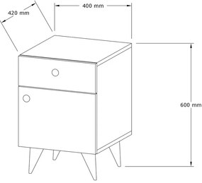 Stolik nocny Pila Walnut