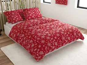 PrzytulneMieszkanie.pl PrzytulneMieszkanie.pl Flanelowa pościel z mikrofibry SNOWFALL czerwona Rozmiar pościeli: 2 szt 70 x 90 cm | 200 x 220 cm
