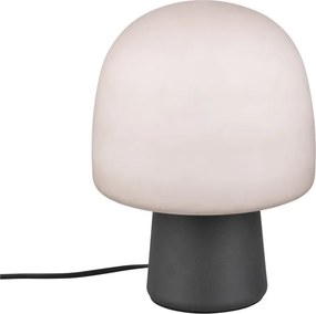 Czarno-biała lampa stołowa ze szklanym kloszem (wysokość 27 cm) Steen – Trio