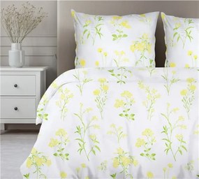 Pościel bawełniana Premium Bielbaw 220x200 Bratki żółta GRENO