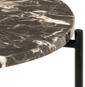 Okrągły stolik z marmurowym blatem ø 42 cm Avila – Actona