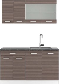 Pojedyncza kuchnia szlachetny szary/biały 140x60x81.6 r-line