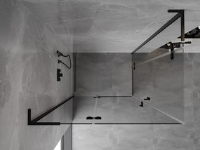 Mexen Mist-H L Duo kabina prysznicowa uchylna lewa 100 x 75 cm, transparent, czarna - 8A5L-100L-075P-70-00
