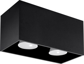 Czarny minimalistyczny plafon LED - 3X EX509 N6-K73