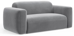 Szara aksamitna sofa 180 cm Strino – Cosmopolitan Design