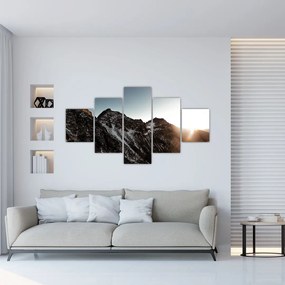 Obraz skalistego pasma górskiego (125x70 cm)