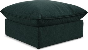 Pufa - z tkaniny welwetowej - szaro-zielony - MANAO